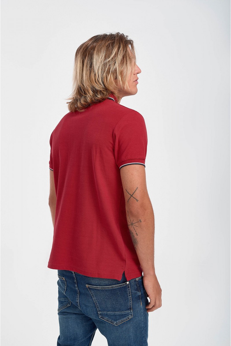 Ανδρική μπλούζα Polo Pique REBASE Deep Red Καλοκαίρι 2020 Ανδρική μπλούζα Polo Pique REBASE Deep Red Καλοκαίρι 2020