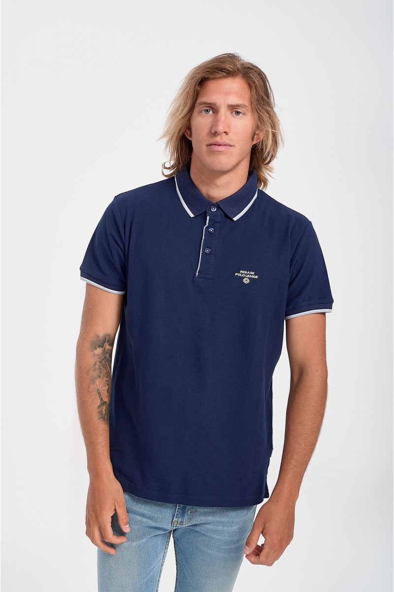 Ανδρική μπλούζα Polo Pique REBASE NAVY Καλοκαίρι 2020 Ανδρική μπλούζα Polo Pique REBASE NAVY Καλοκαίρι 2020