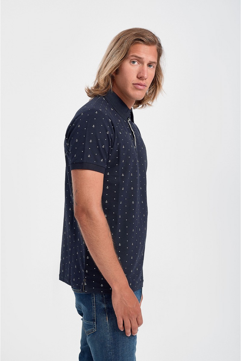 Ανδρική μπλούζα Polo Pique REBASE Anchor NAVY Ανδρική μπλούζα Polo Pique REBASE Anchor NAVY