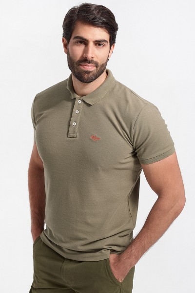 Ανδρικό Polo Πικέ REBASE RGS 32S Χακί