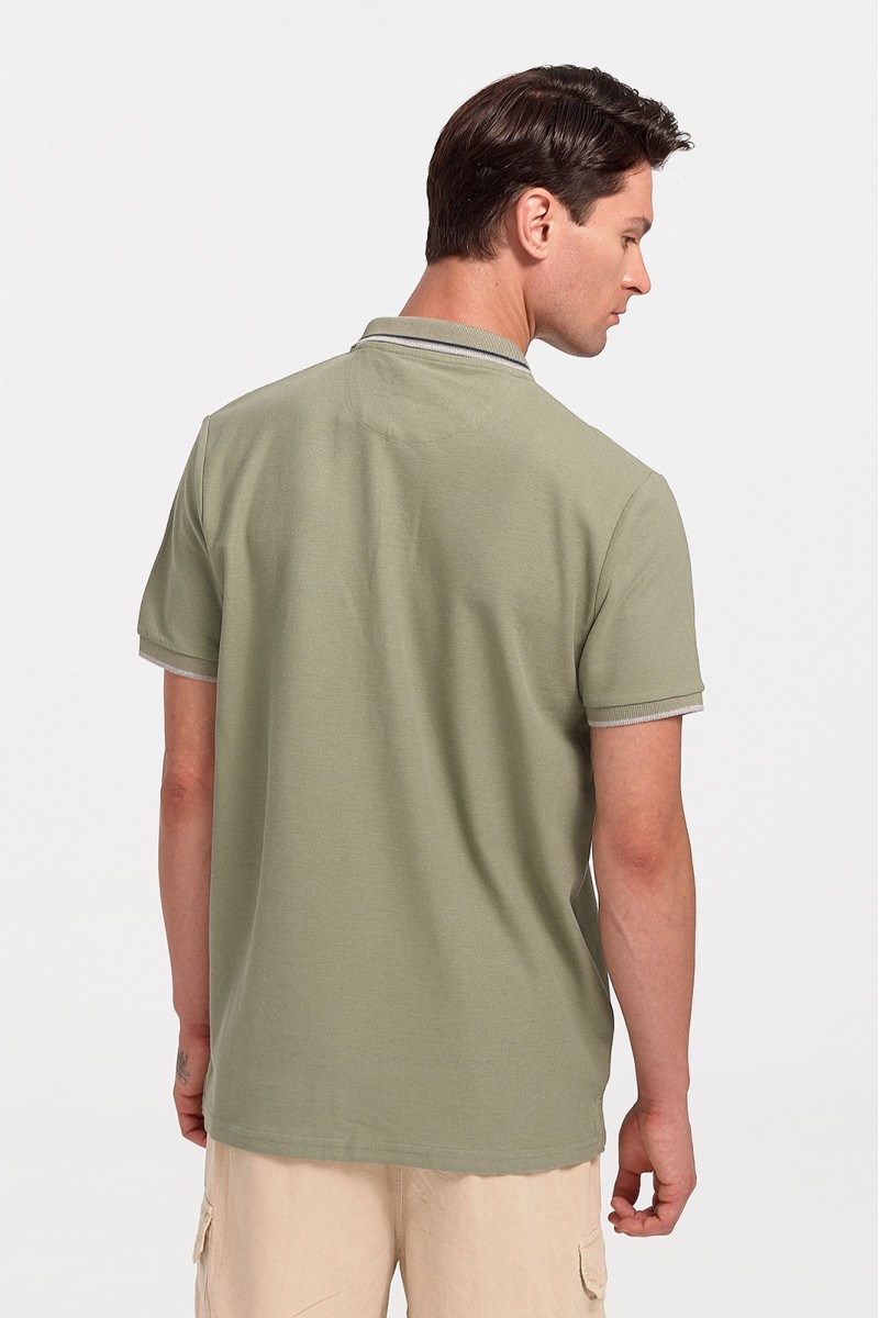 Ανδρική μπλούζα Polo Pique REBASE RGS 35S KHAKI