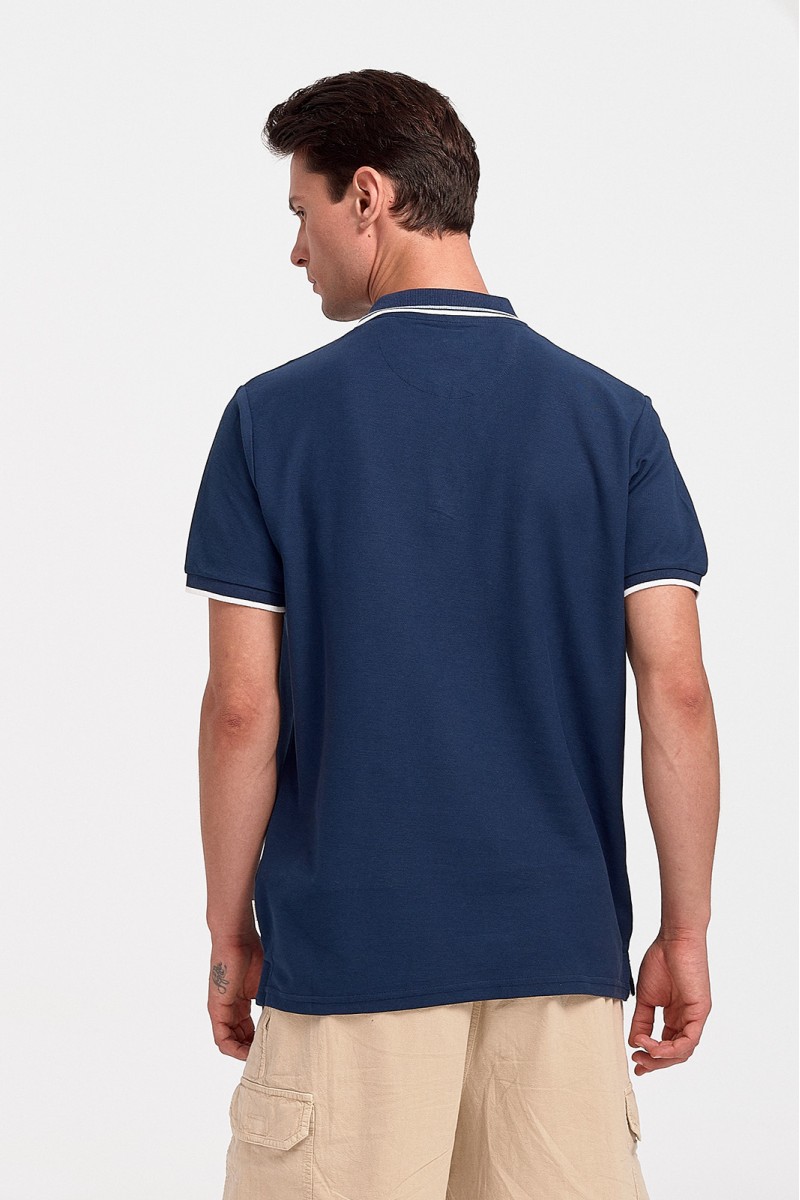 Ανδρική μπλούζα Polo Pique REBASE RGS 35S NAVY