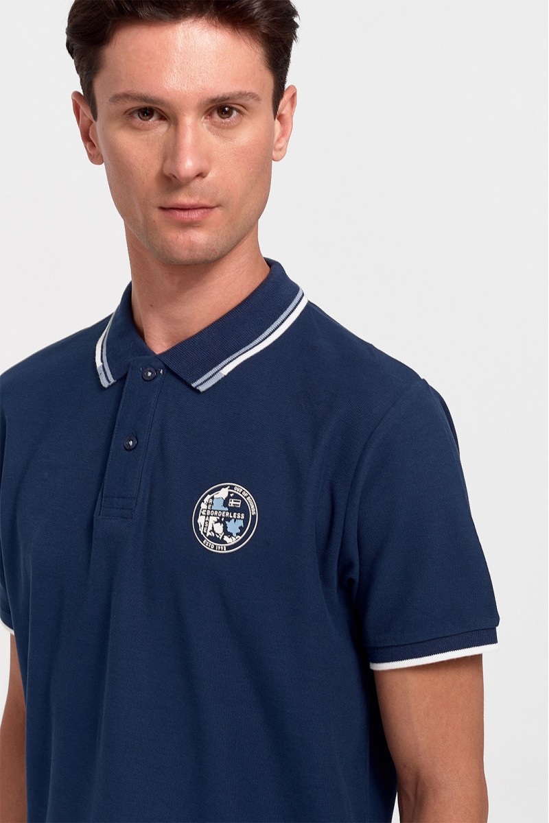 Ανδρική μπλούζα Polo Pique REBASE RGS 35S NAVY