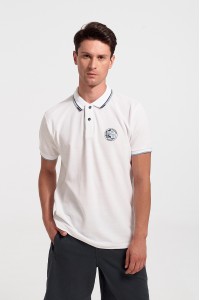 Ανδρική μπλούζα Polo Pique REBASE RGS 35S WHITE