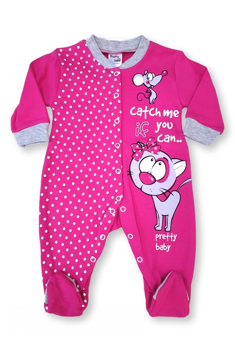 Βρεφικό φορμάκι Ιντερλοκ PRETTY BABY Cat & mouse Βρεφικό φορμάκι Ιντερλοκ PRETTY BABY Cat & mouse