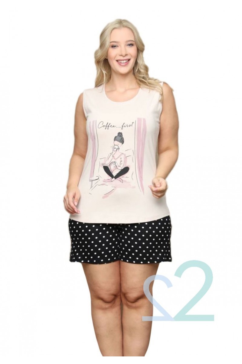 Γυναικεία Πιτζάμα SEXEN Plus Size 41530 Γυναικεία Πιτζάμα SEXEN Plus Size 41530