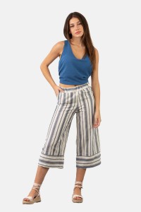 Ζιπ κιλότ ριγέ SIMPLE FASHION 628 Ζιπ κιλότ ριγέ SIMPLE FASHION 628