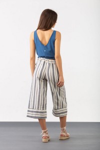 Ζιπ κιλότ ριγέ SIMPLE FASHION 628 Ζιπ κιλότ ριγέ SIMPLE FASHION 628