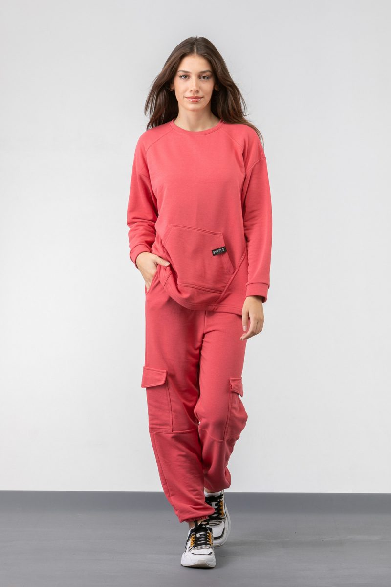 Παντελόνι φούτερ SIMPLE FASHION Cargo 6003 Παντελόνι φούτερ SIMPLE FASHION Cargo 6003