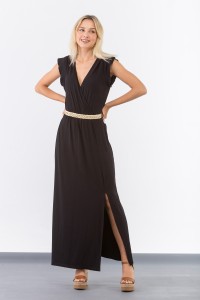 SIMPLE FASHION Φόρεμα maxi viscose 254