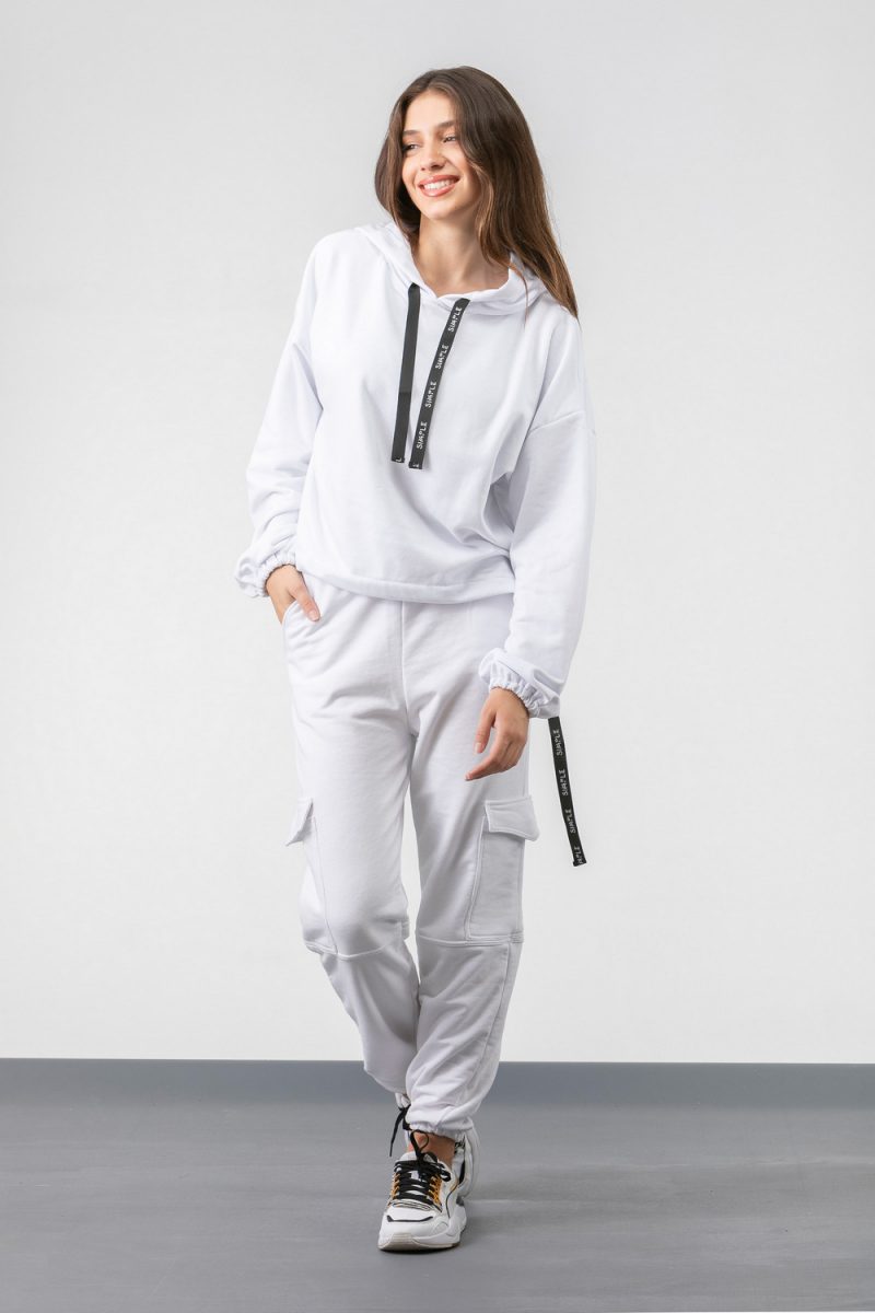 Μπλούζα φούτερ τρέσα SIMPLE FASHION 7015 Μπλούζα φούτερ τρέσα SIMPLE FASHION 7015
