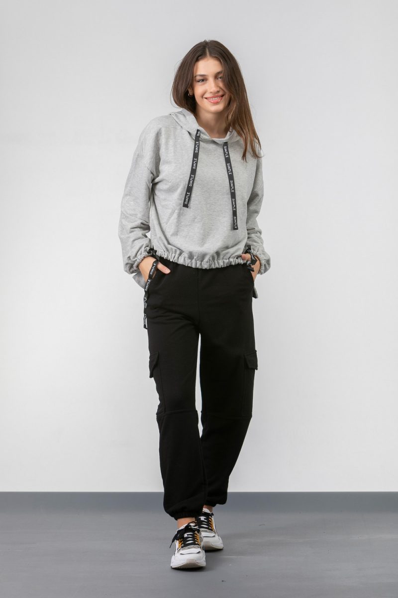 Μπλούζα φούτερ τρέσα SIMPLE FASHION 7015 Μπλούζα φούτερ τρέσα SIMPLE FASHION 7015