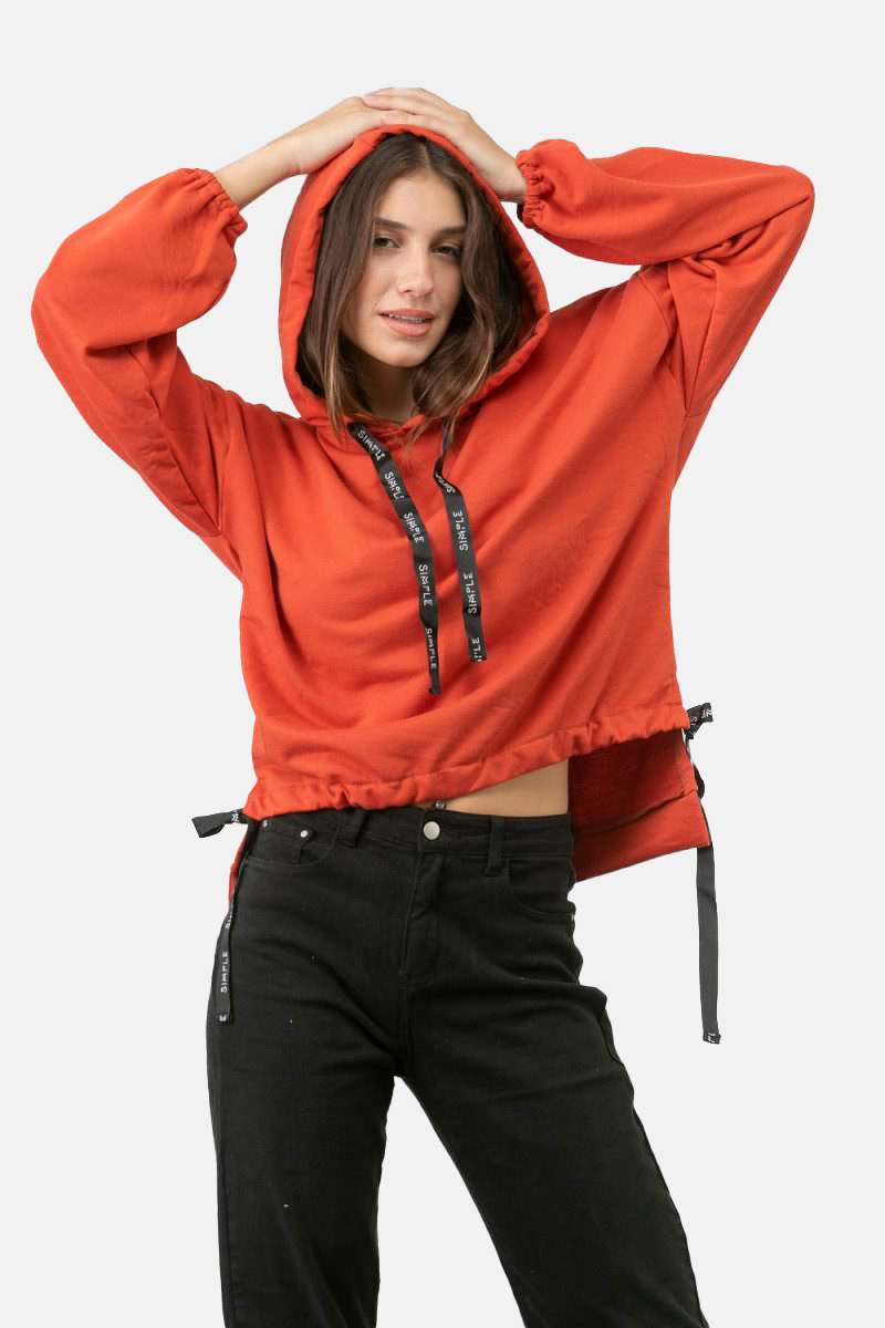 Μπλούζα φούτερ τρέσα SIMPLE FASHION 7015 Μπλούζα φούτερ τρέσα SIMPLE FASHION 7015