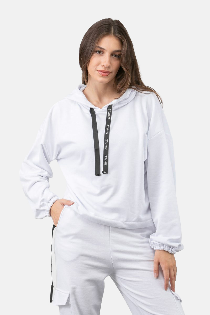 Μπλούζα φούτερ τρέσα SIMPLE FASHION 7015 Μπλούζα φούτερ τρέσα SIMPLE FASHION 7015