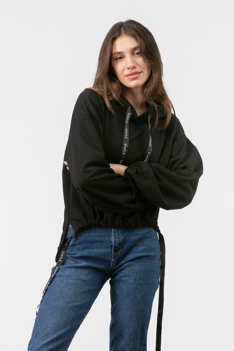 Μπλούζα φούτερ τρέσα SIMPLE FASHION 7015 Μπλούζα φούτερ τρέσα SIMPLE FASHION 7015