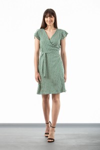 Φόρεμα εμπριμέ VOILE Δετό SIMPLE FASHION 23 206 Φόρεμα εμπριμέ VOILE Δετό SIMPLE FASHION 23 206