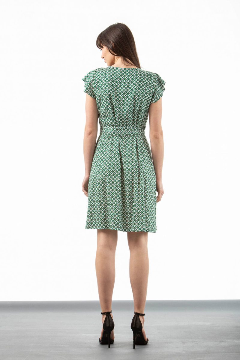 Φόρεμα εμπριμέ VOILE Δετό SIMPLE FASHION 23 206 Φόρεμα εμπριμέ VOILE Δετό SIMPLE FASHION 23 206