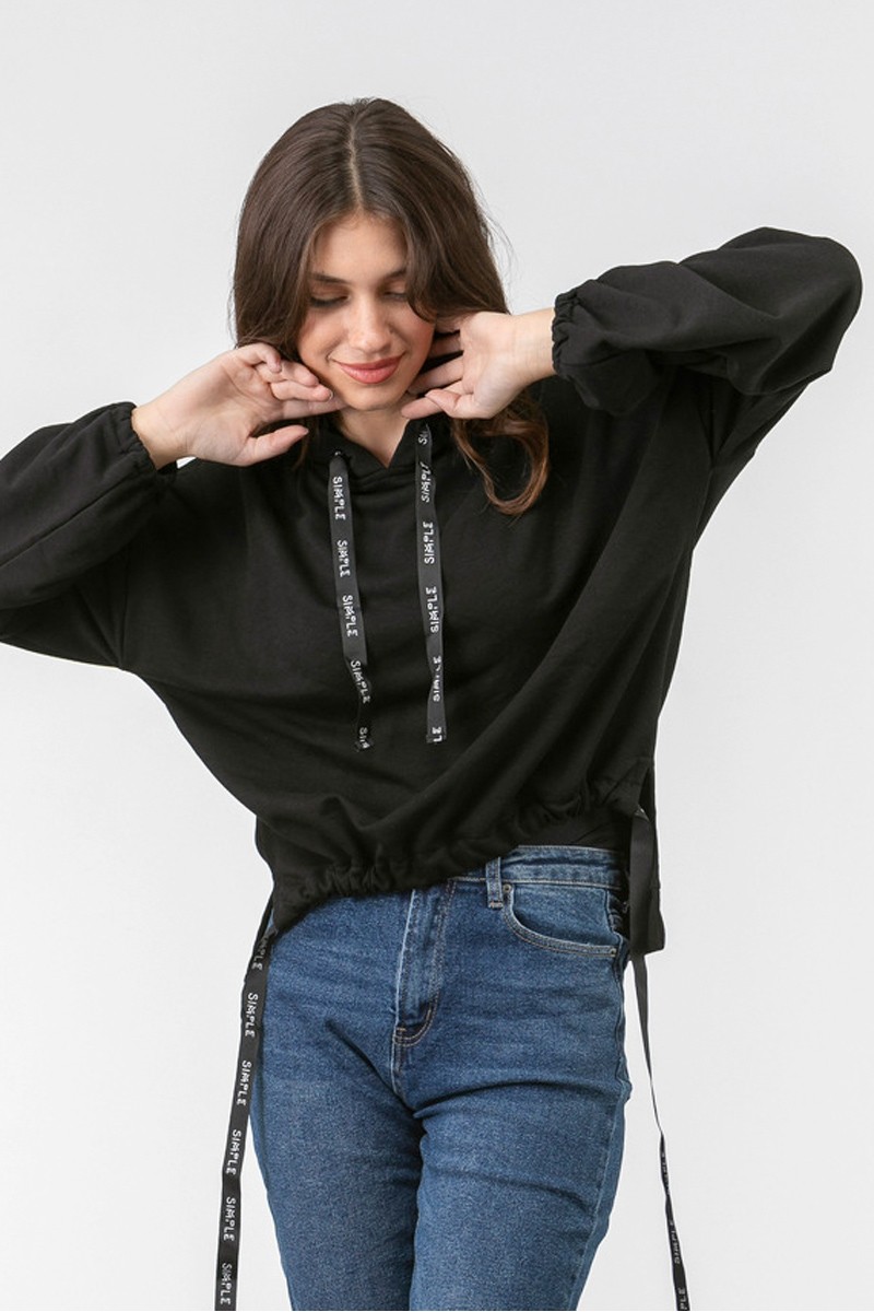 Μπλούζα φούτερ τρέσα SIMPLE FASHION 1035 Μπλούζα φούτερ τρέσα SIMPLE FASHION 1035