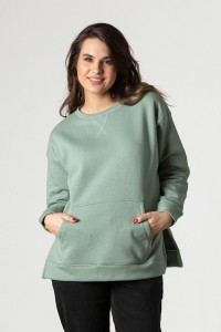 Γυναικεία μπλούζα φούτερ με τσέπη SIMPLE FASHION 23-1047