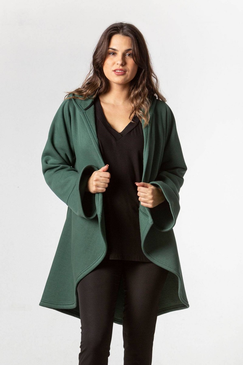 Ζακέτα φούτερ καμπάνα SIMPLE FASHION 5007 Ζακέτα φούτερ καμπάνα SIMPLE FASHION 5007