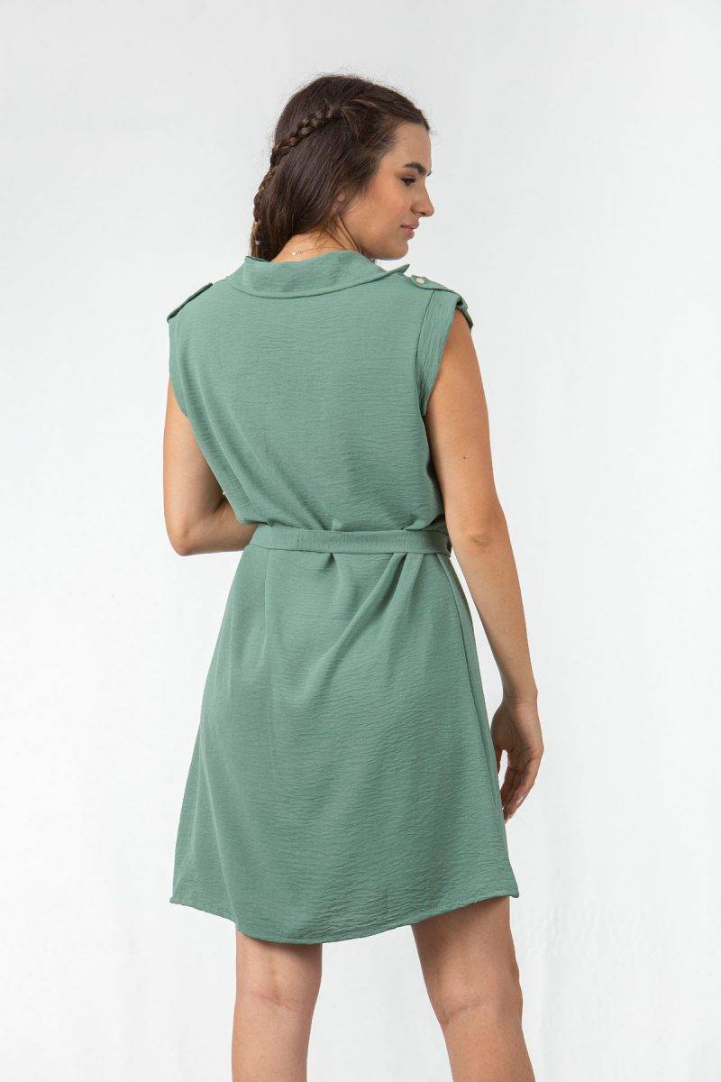 Φόρεμα σεμιζιέ αμάνικο SIMPLE FASHION 23-244 Φόρεμα σεμιζιέ αμάνικο SIMPLE FASHION 23-244