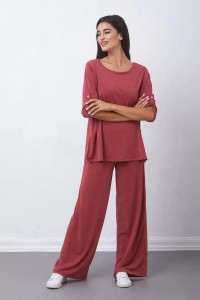 Παντελόνα moss crepe SIMPLE FASHION 0-6002 Παντελόνα moss crepe SIMPLE FASHION 0-6002
