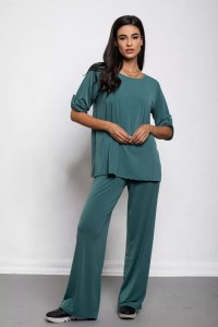 Παντελόνα moss crepe SIMPLE FASHION 0-6002 Παντελόνα moss crepe SIMPLE FASHION 0-6002