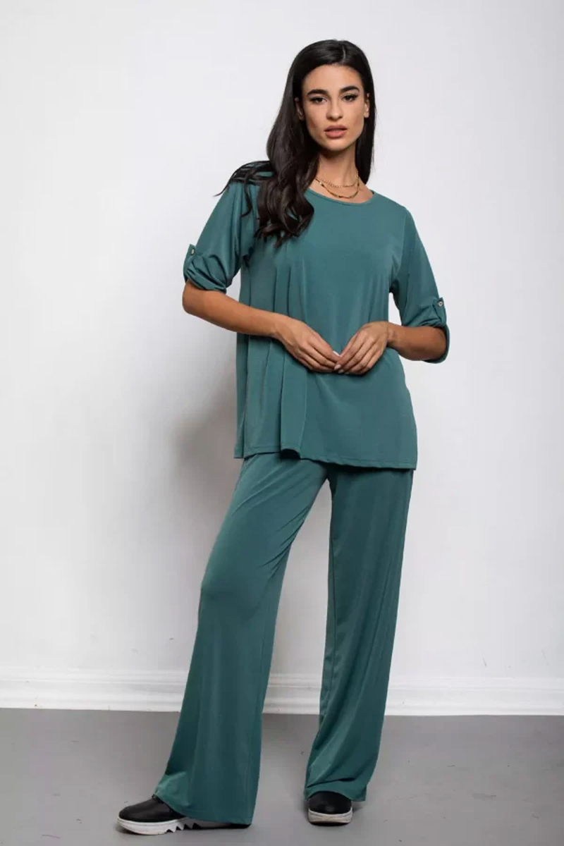 Παντελόνα moss crepe SIMPLE FASHION 0-6002 Παντελόνα moss crepe SIMPLE FASHION 0-6002