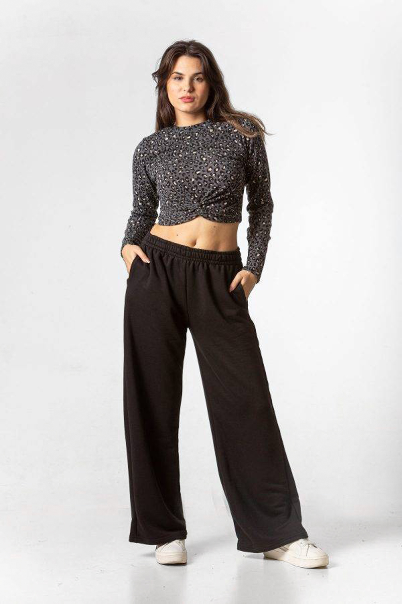 Παντελόνα φούτερ φαρδιά SIMPLE FASHION 23-6022 Παντελόνα φούτερ φαρδιά SIMPLE FASHION 23-6022