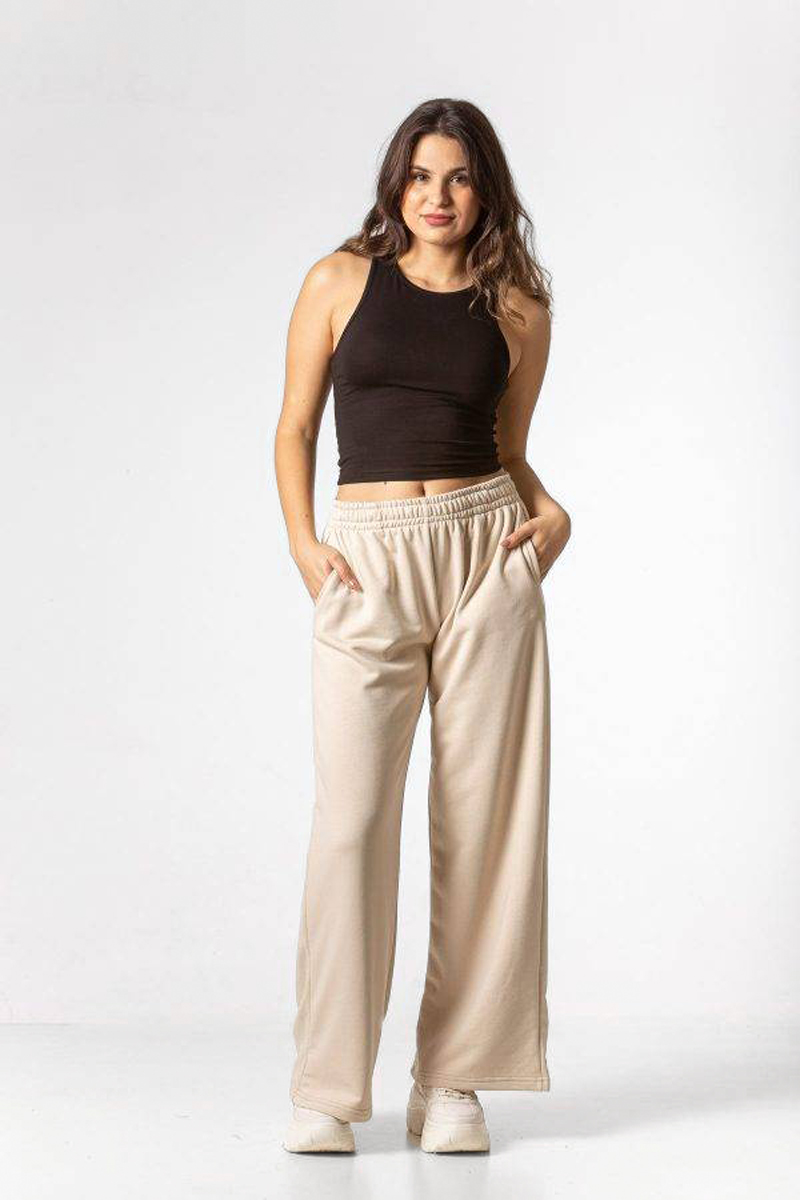 Παντελόνα φούτερ φαρδιά SIMPLE FASHION 23-6022 Παντελόνα φούτερ φαρδιά SIMPLE FASHION 23-6022