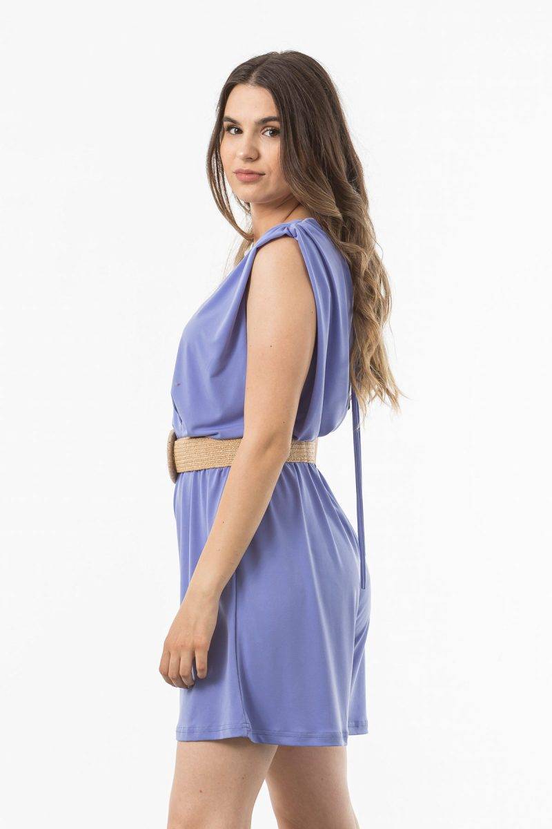 Ολόσωμο σορτς ζέρσεϋ κρουαζέ SIMPLE FASHION 23-634 Ολόσωμο σορτς ζέρσεϋ κρουαζέ SIMPLE FASHION 23-634