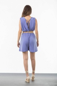Ολόσωμο σορτς ζέρσεϋ κρουαζέ SIMPLE FASHION 23-634 Ολόσωμο σορτς ζέρσεϋ κρουαζέ SIMPLE FASHION 23-634