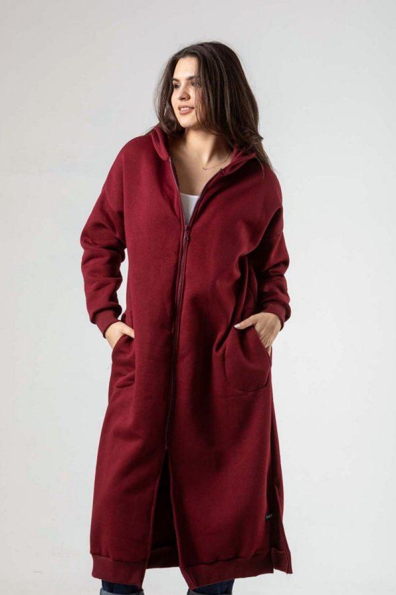 Ζακέτα φούτερ μακριά SIMPLE FASHION 5006 Ζακέτα φούτερ μακριά SIMPLE FASHION 5006