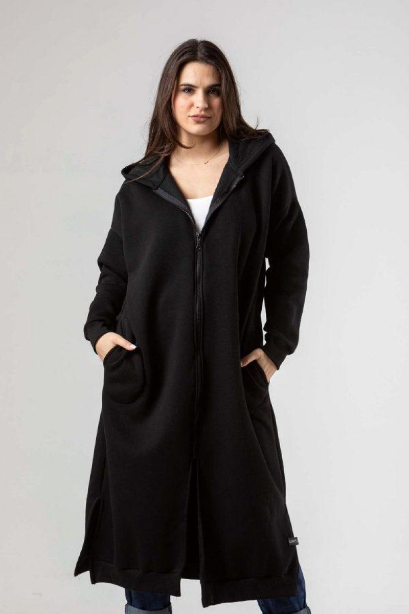Ζακέτα φούτερ μακριά SIMPLE FASHION 5006 Ζακέτα φούτερ μακριά SIMPLE FASHION 5006