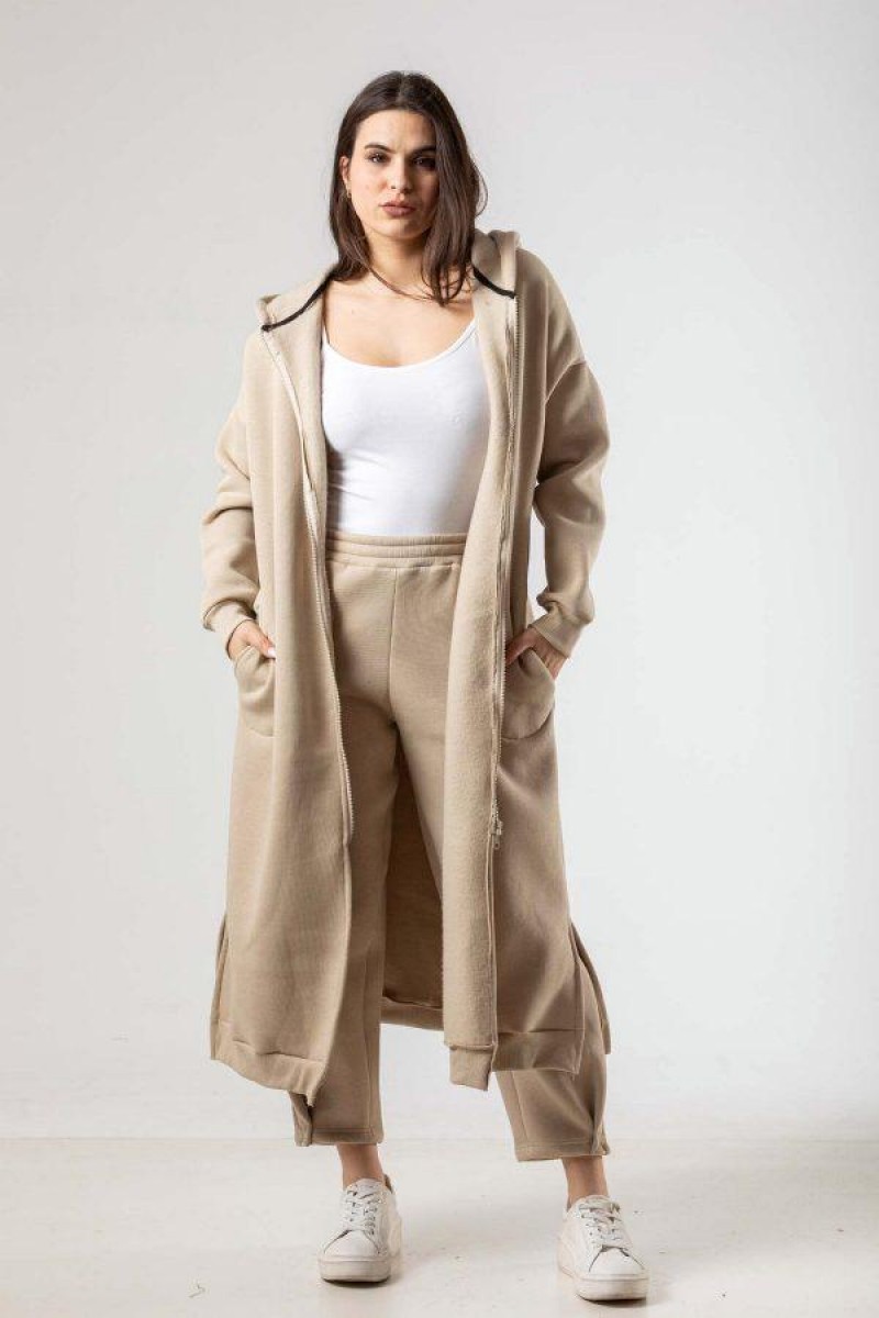 Ζακέτα φούτερ μακριά SIMPLE FASHION 5006 Ζακέτα φούτερ μακριά SIMPLE FASHION 5006