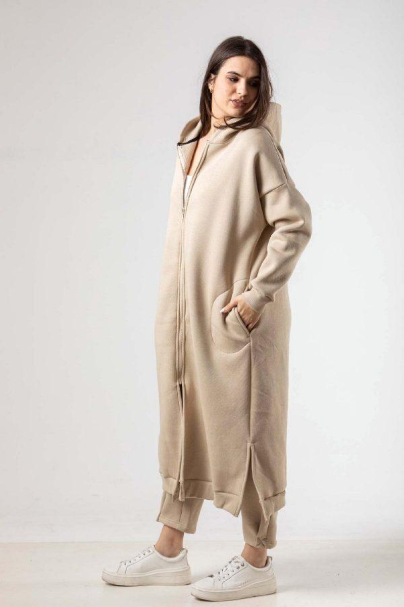 Ζακέτα φούτερ μακριά SIMPLE FASHION 5006 Ζακέτα φούτερ μακριά SIMPLE FASHION 5006