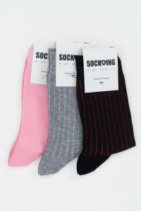 Γυναικείες κάλτσες SOCKING ριγέ 3 Pack 4002