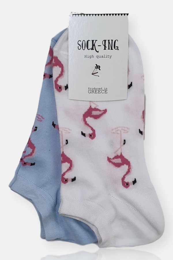 Κοντές κάλτσες Γυναικείες SOCK-ING FLAMINGO White