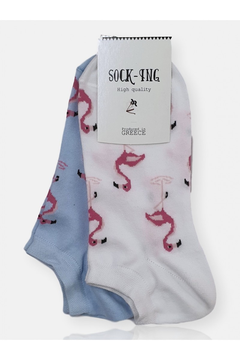 Κοντές κάλτσες Γυναικείες SOCK-ING FLAMINGO White