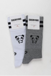 Αθλητικές κάλτσες SOCK-ING PANDA Grey