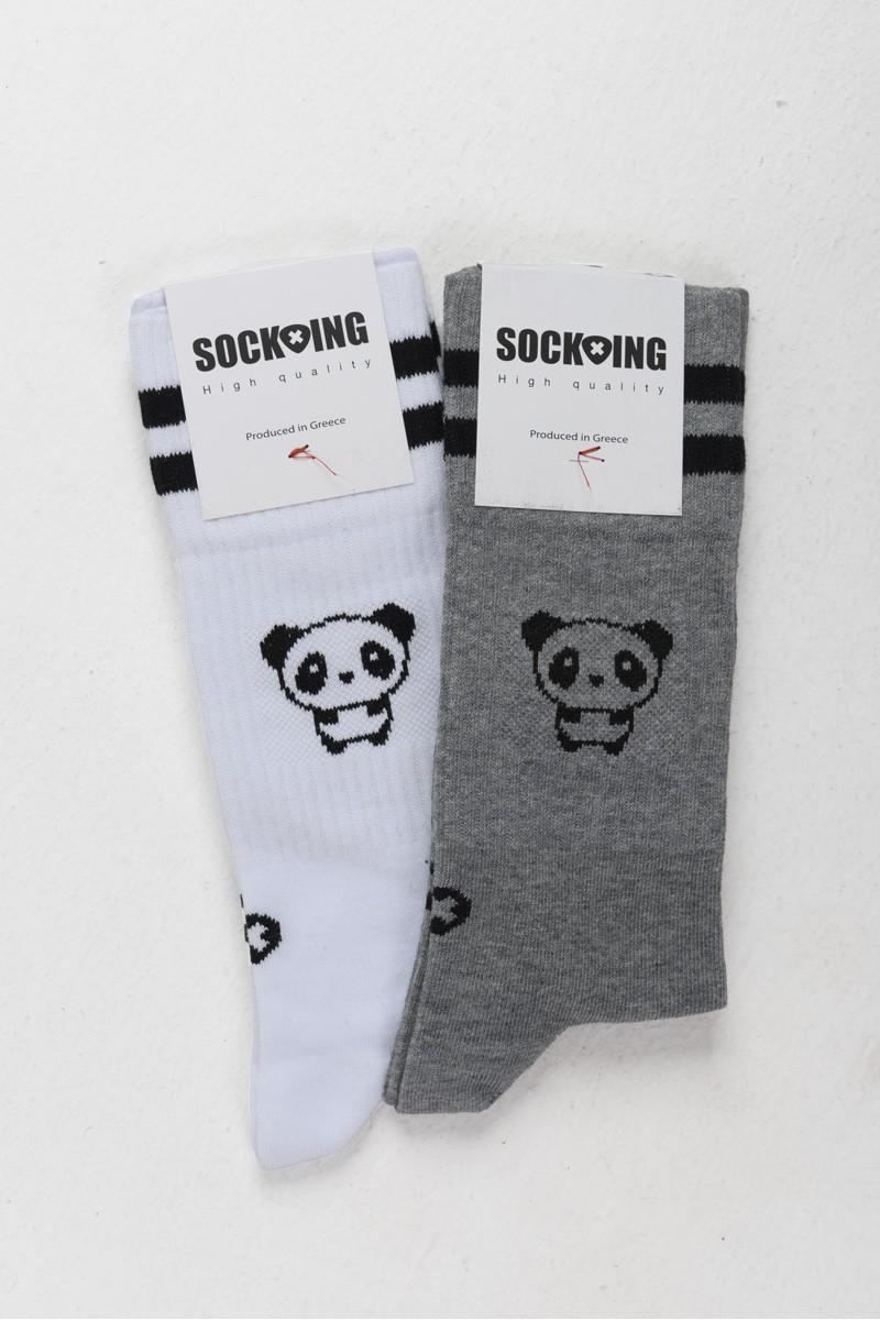 Αθλητικές κάλτσες SOCK-ING PANDA Grey