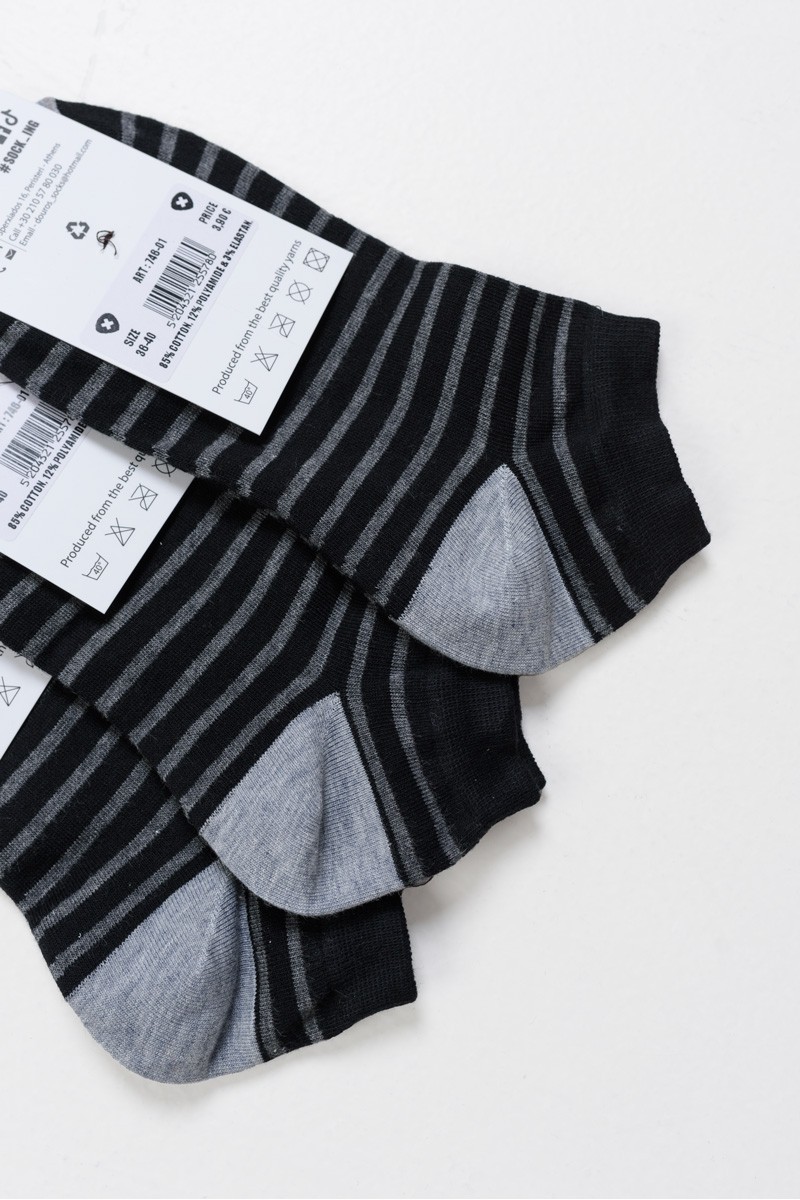Κοντές κάλτσες ριγέ SOCKING 3 Pack 746-01 Κοντές κάλτσες ριγέ SOCKING 3 Pack 746-01