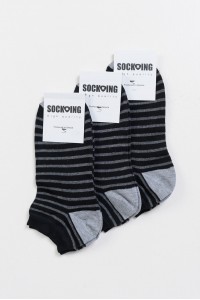 Κοντές κάλτσες ριγέ SOCKING 3 Pack 746-01 Κοντές κάλτσες ριγέ SOCKING 3 Pack 746-01