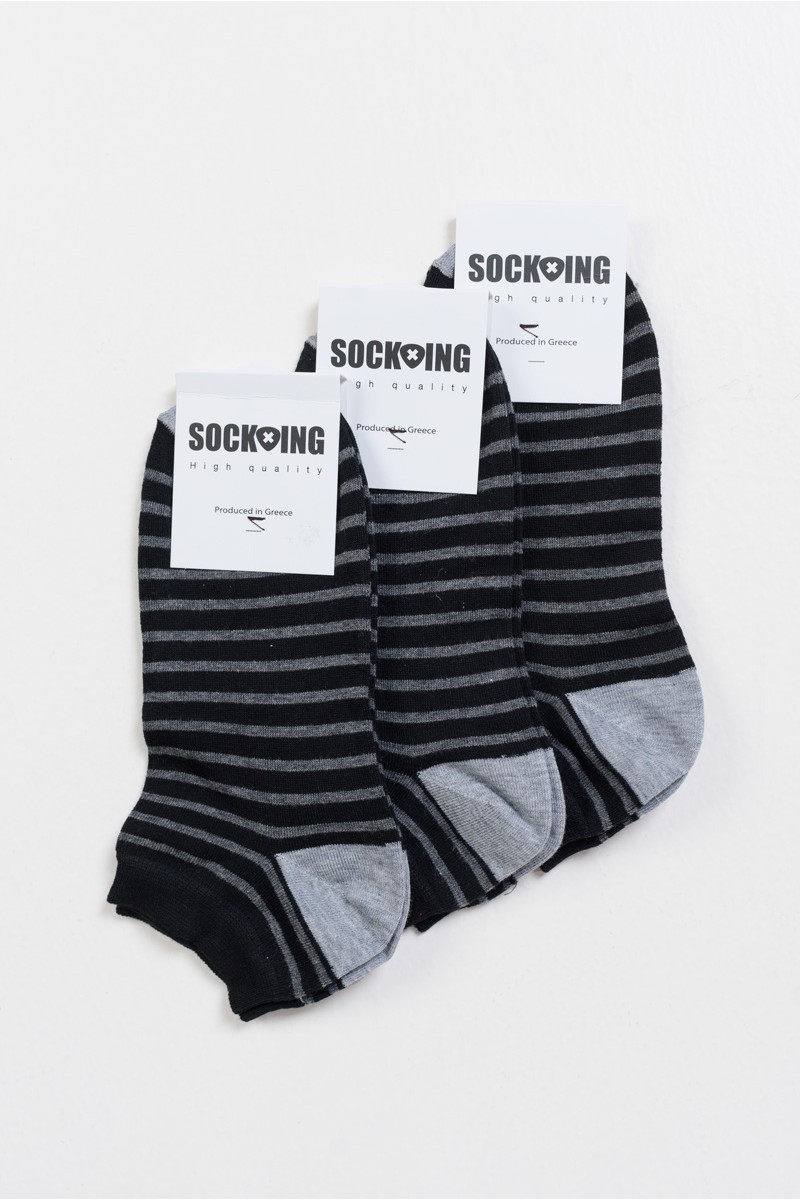 Κοντές κάλτσες ριγέ SOCKING 3 Pack 746-01 Κοντές κάλτσες ριγέ SOCKING 3 Pack 746-01