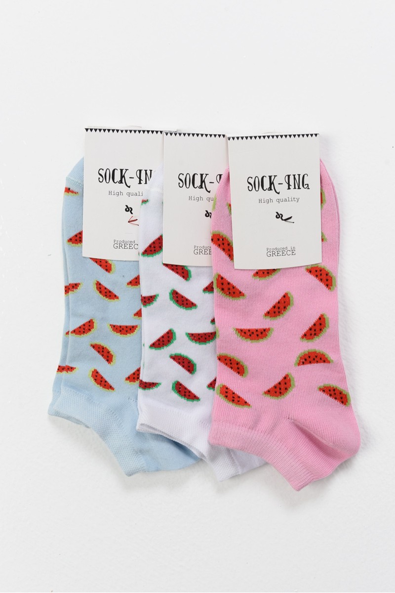 Κοντές κάλτσες Γυναικείες SOCK-ING Watermellon 3 Pack Κοντές κάλτσες Γυναικείες SOCK-ING Watermellon 3 Pack