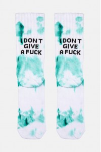 Αθλητικές Κάλτσες SOCK-ING TIE DYE Dont Give Fuck Green