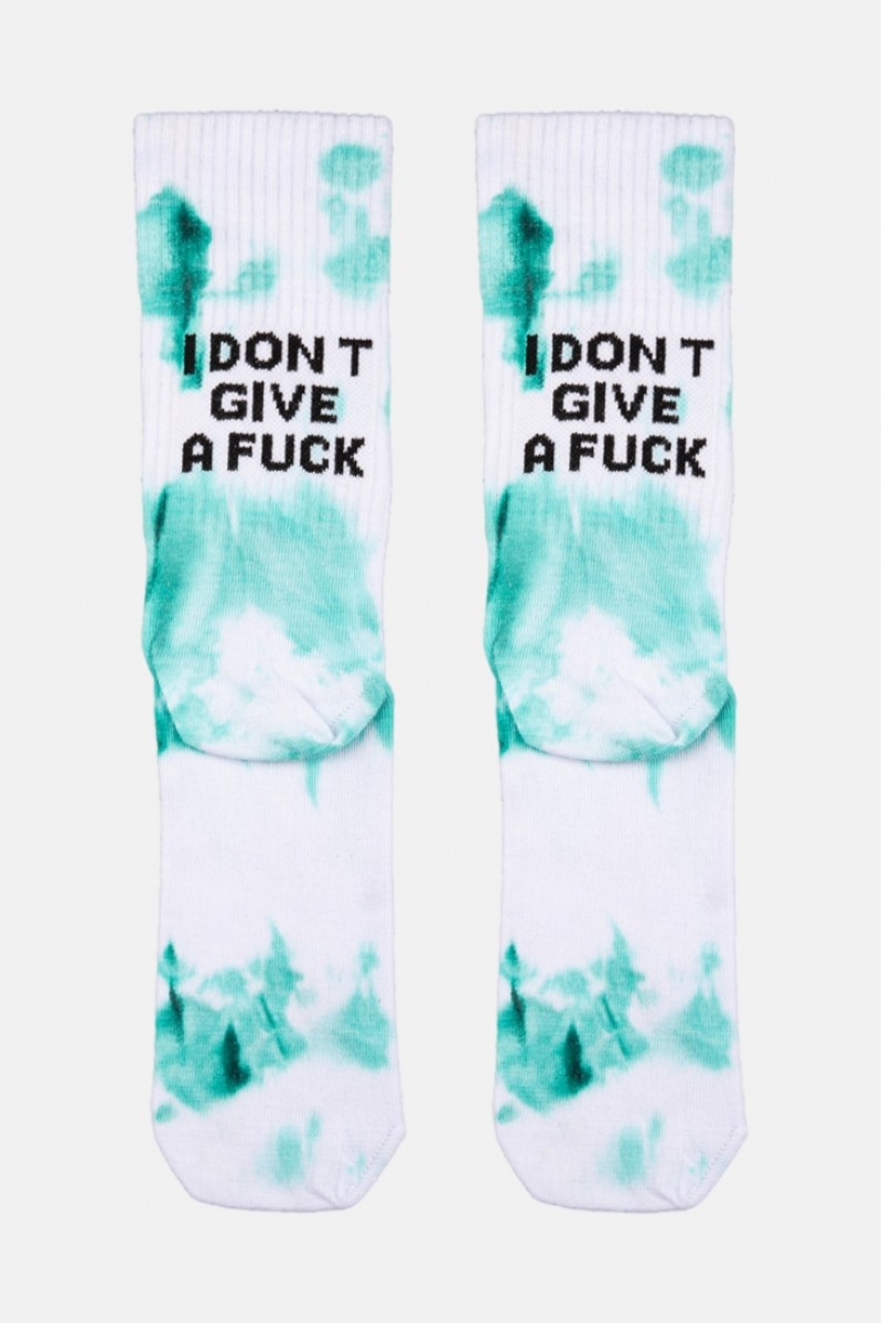 Αθλητικές Κάλτσες SOCK-ING TIE DYE Dont Give Fuck Green