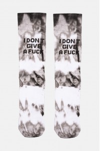 Αθλητικές Κάλτσες SOCK-ING TIE DYE Dont Give Fuck Black