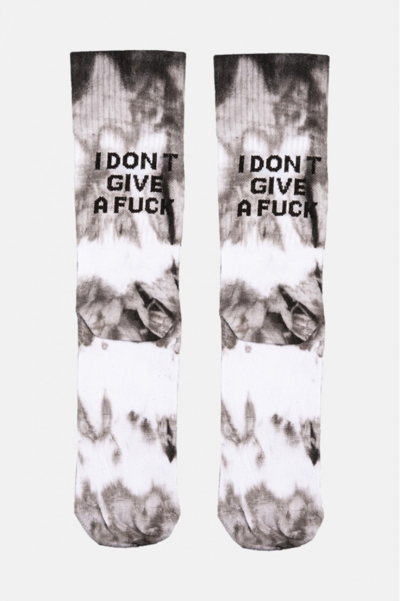 Αθλητικές Κάλτσες SOCK-ING TIE DYE Dont Give Fuck Black