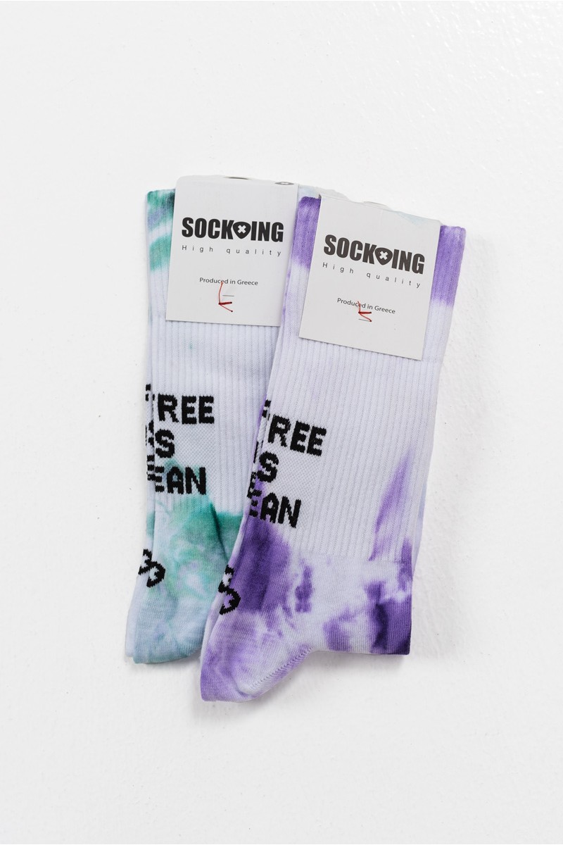 Αθλητικές Κάλτσες SOCK-ING TIE DYE Ocean Lilac and Grean